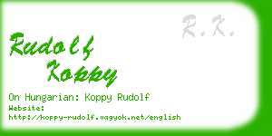 rudolf koppy business card